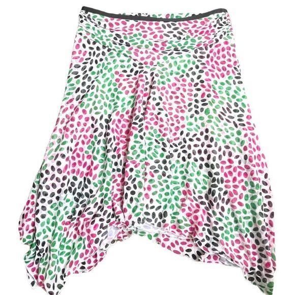 Diane Von Furstenberg 100% Silk Asymmetrical Polka Dot Skirt Size 4 - Picture 1 of 4